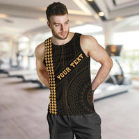 Hawaii Kakau Polynesian Turtle Map Men's Personalized Tank Top - Polynesian Pride