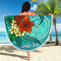 Palau Beach Blanket - Custom Personalised Tropical Flowers Style - Polynesian Pride