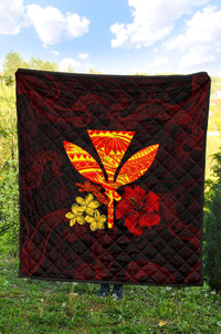 Polynesian Kanaka Maoli Flower Quilt - Polynesian Pride