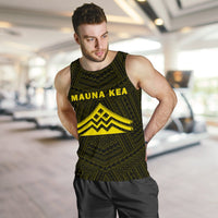 Hawaii Mauna Kea Polynesian Men's Tank Top Yellow - Polynesian Pride