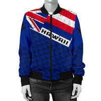 Hawaii Old Flag Women's Bomber Jacket - Polynesian Pride