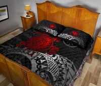 Hawaii Polynesian Quilt Bed Set - Hawaii Kanana Maoli & Red Turtle - Polynesian Pride