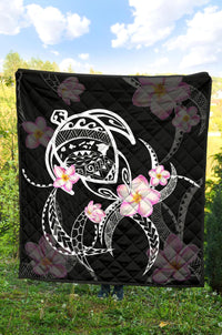 Hawaii Turtle Swim Poly Premium Quilt - Polynesian Pride
