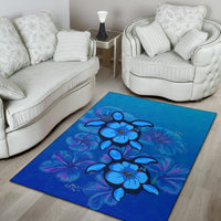 Turtle Hibiscus Ocean Area Rug AH - Polynesian Pride