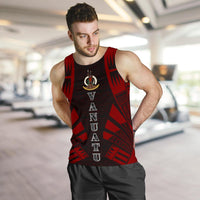 Vanuatu Men Tank Top - Polynesian Tattoo Red - Polynesian Pride