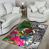 Vanutu Area Rug - Turtle Plumeria Banana Leaf - Polynesian Pride