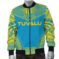 Tuvalu Flag Polynesian Chief Men's Bomber Jacket - Polynesian Pride