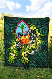 Guam Polynesian Premium Quilt - Ti Leaf Lei Turtle - Polynesian Pride