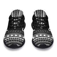 Northern Mariana Islands Sporty Sneakers - Polynesian Chief Black Version - Polynesian Pride