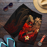Guam Polynesian Men's Short - Plumeria Flowers And Waves - Polynesian Pride