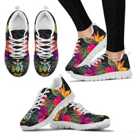 Solomon Islands Sneakers - Polynesian Hibiscus Pattern - Polynesian Pride