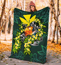 Polynesian Hawaii Premium Blanket - Ti Leaf Lei Turtle - Polynesian Pride