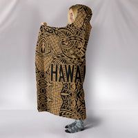 Hawaii Polynesian Hooded Blanket - Circle Style 06 - Polynesian Pride