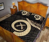 Vanuatu Polynesian Quilt Bed Set Golden Coconut - Polynesian Pride