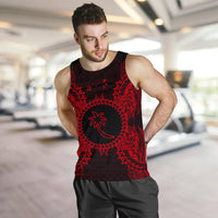 Chuuk Polynesian Men Tank Top Map Red - Polynesian Pride