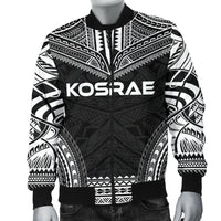 Kosrae Polynesian Chief Men's Bomber Jacket - Black Version - Polynesian Pride