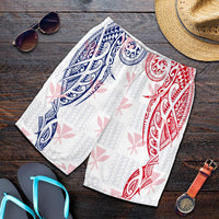Hawaiian Kanaka Men's Shorts Flag Nation Demodern White AH - Polynesian Pride