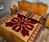 Hawaiian Quilt Pattern Heart Quilt Bed Set - Polynesian Pride