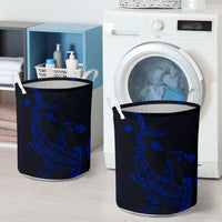 Hawaii Shark Blue Polynesian Laundry Basket AH - Polynesian Pride