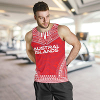Austral Islands Men's Tank Top - Polynesian Chief Flag Version - Polynesian Pride