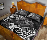 Chuuk Quilt Bed Set - White Shark Polynesian Tattoo - Polynesian Pride
