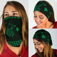Hawaii Kakau Polynesian Turtle Map Bandana 3 - Pack - Green - Polynesian Pride