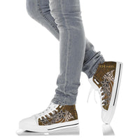 Chuuk Custom Personalised High Top Shoes - Polynesian Boar Tusk - Polynesian Pride