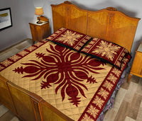 Hawaiian Quilt Pattern Pineapple Dance Quilt Bed Set - Polynesian Pride
