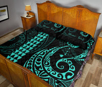 Personalized - Hawaii Quilt Bed Set - Hawaii Polynesian Quilt Bed Set - Turquoise - Polynesian Pride