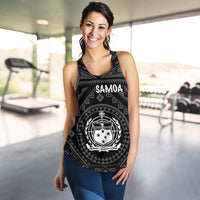 Samoa Women's Racerback Tank - Samoa Seal In Polynesian Tattoo Style - Polynesian Pride