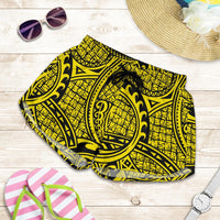 Polynesian Maori Lauhala Yellow Women's Short - Polynesian Pride