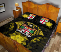 Fiji Polynesian Quilt Bed Set Hibiscus Yellow - Polynesian Pride