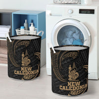 New Caledonia Polynesian Laundry Basket - Gold Tribal Wave - Polynesian Pride