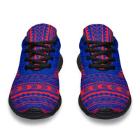 Wallis And Futuna Sporty Sneakers - Polynesian Chief Flag Version - Polynesian Pride