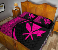 Hawaii Kanaka Polynesian Quilt Bed Set - Circle Style Pink - Polynesian Pride