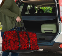 Polynesian Hawaiian Style Tribal Tattoo Red Hawaii Travel Bag - Polynesian Pride