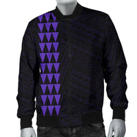 Hawaii Kakau Polynesian Anchor Personalized Men's Bomber Jacket - Purple - Polynesian Pride