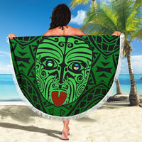 Integrity Maori Ta Moko Beach Blanket Kiwi and Paua Green - Polynesian Pride