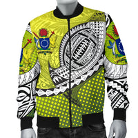 (Custom Personalised) Cook Islands Rugby Men's Bomber Jacket Version Special - Polynesian Pride