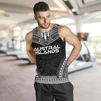 Austral Islands Men's Tank Top - Polynesian Chief Black Version - Polynesian Pride