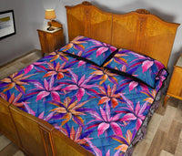 Hawaii Quilt Bed Set Tropical Flowers Pink AH - Polynesian Pride