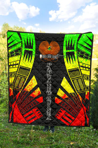 Papua New Guinea Premium Quilt - Papua New Guinea Coat Of Arsms Polynesian Reggae Tattoo - Polynesian Pride