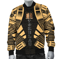 Tokelau Men Bomber Jackets - Polynesian Tattoo Gold - Polynesian Pride