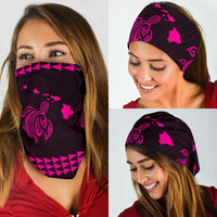 Hawaii Kakau Polynesian Turtle Map Bandana 3 - Pack - Pink - Polynesian Pride