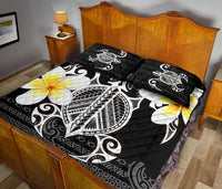 Hawaii Quilt Bed Set - Turtle Plumeria Flowers Polynesian Pattern - Polynesian Pride