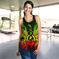 Vanuatu Polynesian Women Tank Top Map Reggae - Polynesian Pride