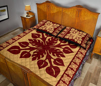 Hawaiian Quilt Pattern Palm Dance Quilt Bed Set - Polynesian Pride