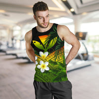 Kanaka Maoli (Hawaiian) Men's Tank Top, Polynesian Plumeria Banana Leaves Reggae - Polynesian Pride