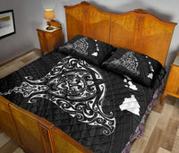 Rays Hawaii Map Polynesian Quilt Bed Set - White - Polynesian Pride
