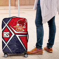 American Samoa Luggage Cover - AS Flag with Polynesian Patterns - Polynesian Pride